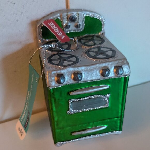 NWT Figural Glass Stove Ornament Christmas Tree Ashland Holiday Decoration MCM - Picture 1 of 7